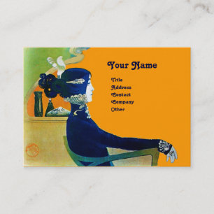 Tarjeta De Visita DIVA IN BLUE MONOGRAM Salón De Belleza ,Makeup Art