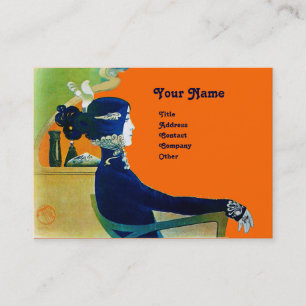 Tarjeta De Visita DIVA IN BLUE MONOGRAM Salón De Belleza ,Makeup Art