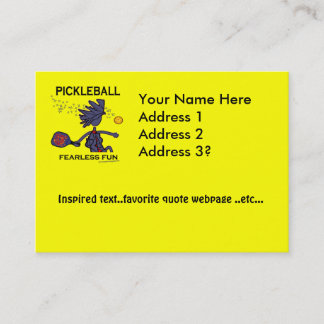 Tarjeta De Visita Diversión audaz de Pickleball