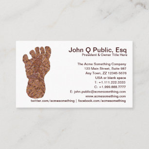 Tarjeta De Visita Diversión de Bigfoot de la pista de Sasquatch
