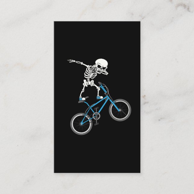 Tarjeta De Visita Diversión de BMX Bicycling Skeleton mtb (Anverso)
