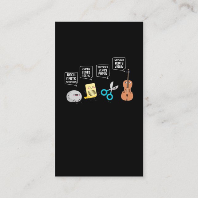 Tarjeta De Visita Diversión divertida de músico de humor de violinis (Anverso)