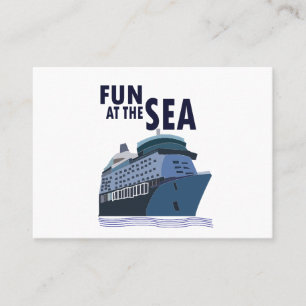 Tarjeta De Visita Diversión en el crucero por mar