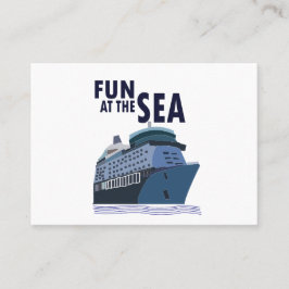 Tarjeta De Visita Diversión En El Cruceros Marítimo