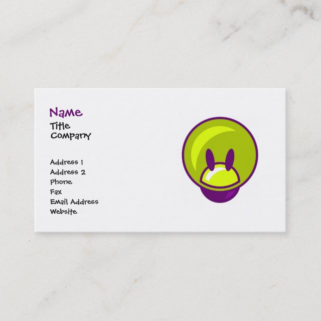 Tarjeta De Visita Diversión/tarjeta de visita de los niños (Anverso)