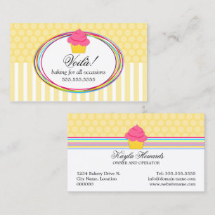Tarjeta De Visita Diversión y panadería de la magdalena de Colofrul