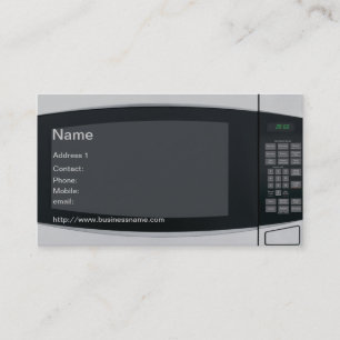 Tarjeta de visita divertida del horno de