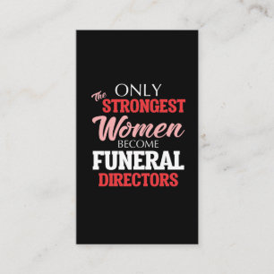 Tarjeta De Visita Divertida directora funeraria mujer morticista mam