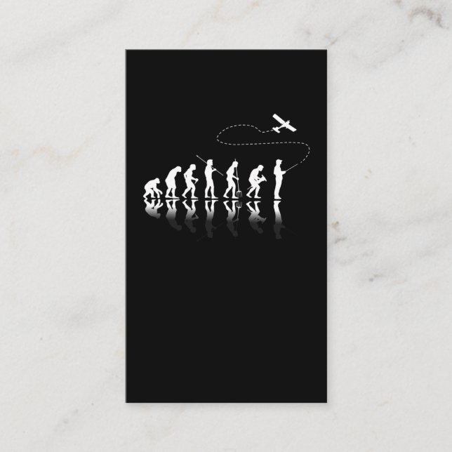 Tarjeta De Visita Divertida evolución del piloto de RC Aircraft (Anverso)