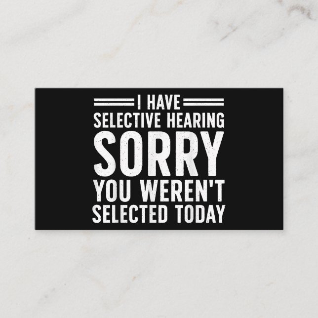 Tarjeta De Visita Divertidas Declaraciones Arte Para Personas Sarcás (Anverso)