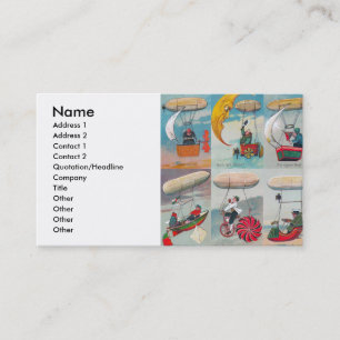 Tarjeta De Visita divertidas máquinas de aire de steampunk inventos 