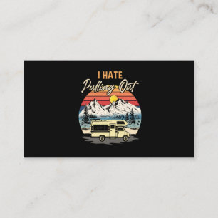 Tarjeta De Visita Divertido acampar I Odiar Sacando Viajes Retro