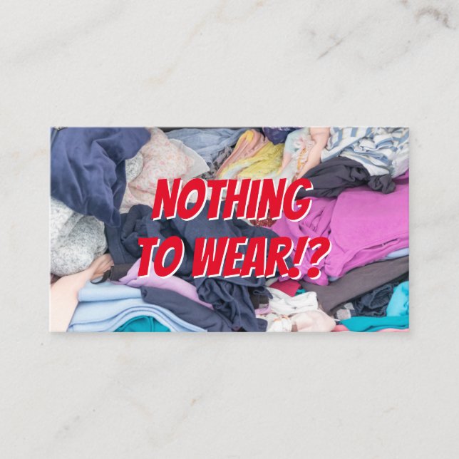 Tarjeta De Visita Divertido asesor de moda y divertido vestidor de o (Anverso)