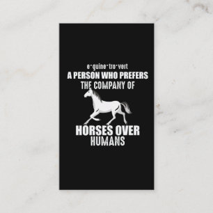 Tarjeta De Visita Divertido caballo que dice regalo para el Chica am