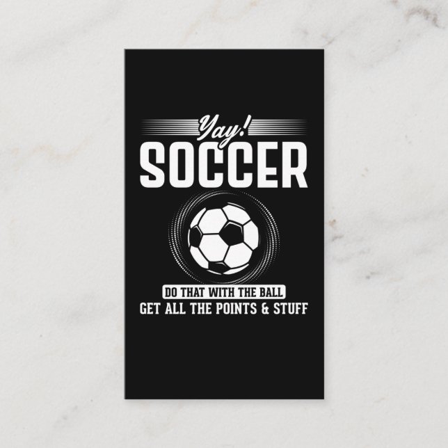 Tarjeta De Visita Divertido Chiste de fútbol femenino (Anverso)
