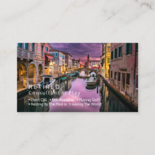 Tarjeta De Visita Divertido Jubilado, Canal Italiano, Profesión de b