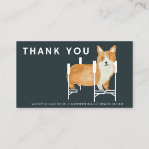 Tarjeta De Visita Divertido más feliz que Corgi Gracias a los pequeñ
