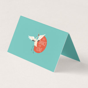 Tarjeta De Visita Divertido mensaje de pájaro - Sólo baile por amor