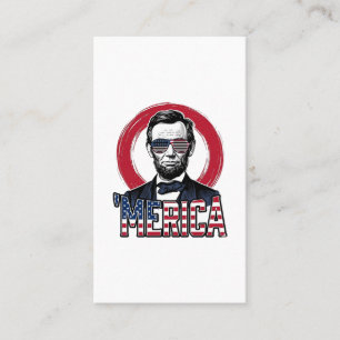 Tarjeta De Visita Divertido Merica Patriótico Presidente Antiguo Vec