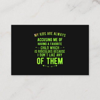 Tarjeta De Visita Divertido niño ridículo