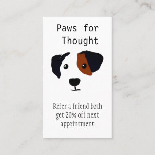 Tarjeta De Visita Divertido perro caminando Perro Grooming Remisión