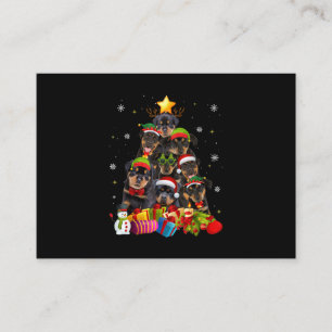 Tarjeta De Visita Divertido rotuiler Árbol de Navidad Amantes del P