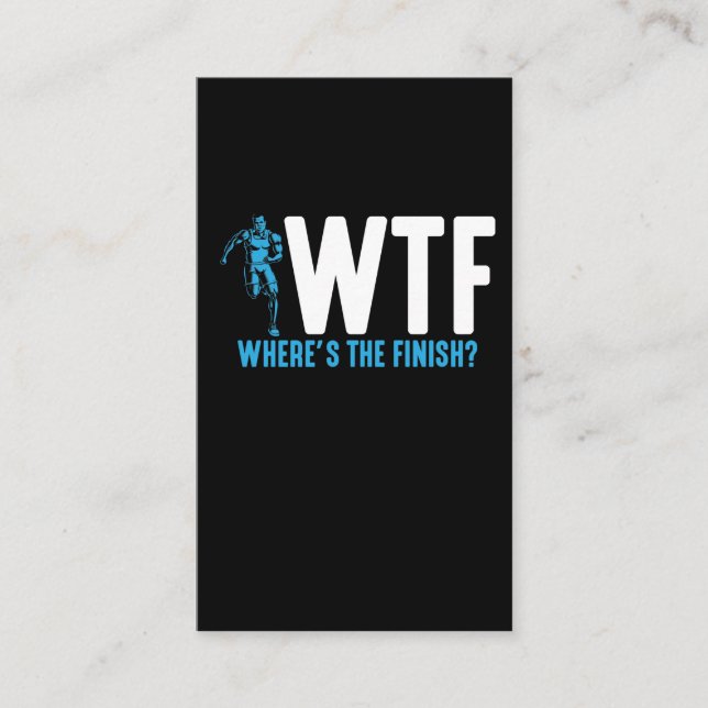 Tarjeta De Visita Divertidos deportes de triatlón de la cita de la m (Anverso)