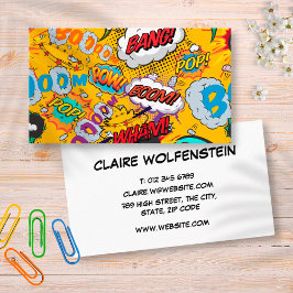 Tarjeta De Visita Divertidos Saludos de Cómics Modernos