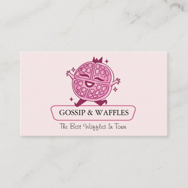 Tarjeta De Visita Divertidos Waffles (Anverso)