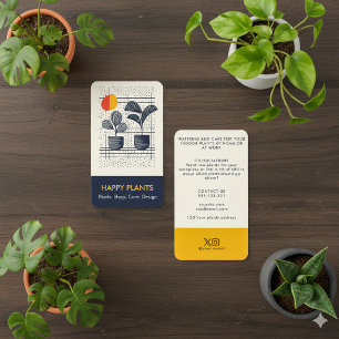 Tarjeta De Visita Diviértete a mediados de siglo Casa moderna Planta