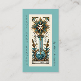 Tarjeta De Visita Divination Tarot Card Reading Business Card