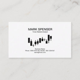 Tarjeta De Visita Divisas limpias simples llanas del gráfico de la