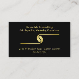 Tarjeta De Visita Divisor del logotipo del oro negro