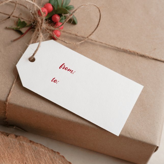TARJETA DE VISITA DIY CLASSIC RED DE A NAVIDADES VACACIONES (SIMPLE PLAY CHEAPER SAVE MONEY DIY GIFT TAG RED CALLIGRAFY CUTTING LINES)