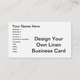 Tarjeta De Visita DIY - Diseñe su propio lino
