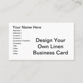 Tarjeta De Visita DIY - Diseñe su propio lino