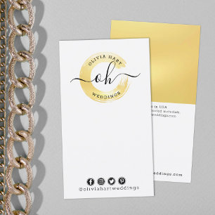 Tarjeta De Visita DIY Earl Jewelry Bow Card Faux Gold Swash Logo