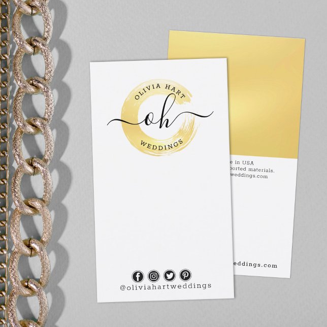Tarjeta De Visita DIY Earl Jewelry Bow Card Faux Gold Swash Logo (Subido por el creador)