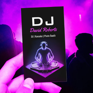 Tarjeta De Visita DJ boda Karaoke Modern Music Event