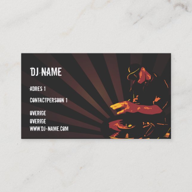 Tarjeta De Visita Dj Business card (Anverso)