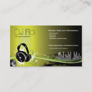 Tarjeta De Visita DJ - coordinador de música de DJ
