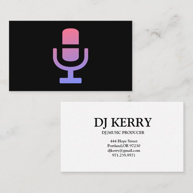 Tarjeta De Visita DJ Disc Jockey Electrónico (Anverso / Reverso)