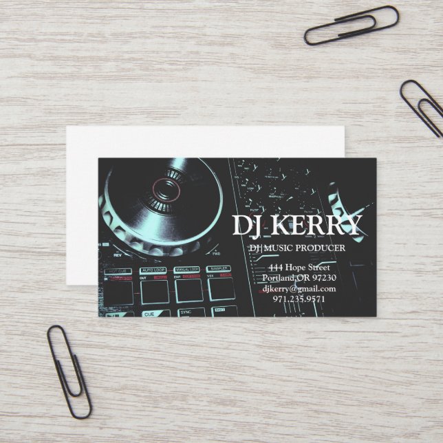 Tarjeta De Visita DJ Disc Jockey Electrónico (Anverso/Reverso In Situ)