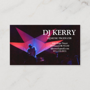 Tarjeta De Visita DJ Disc Jockey Electrónico