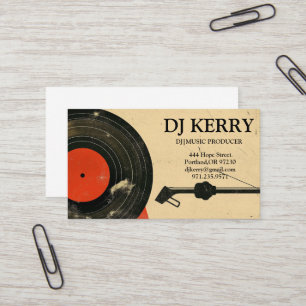 Tarjeta De Visita DJ Disk Jockey Electrónico