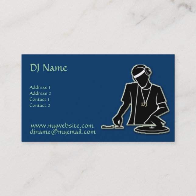 Tarjeta De Visita ¡DJ en el trabajo! (Anverso)