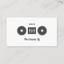 DJ escrito a mano con iconos de medios sociales