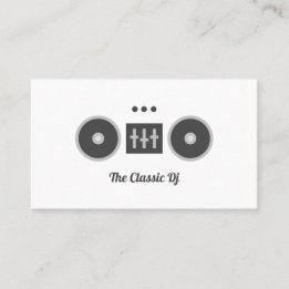 Tarjeta De Visita DJ escrito a mano con iconos de medios sociales