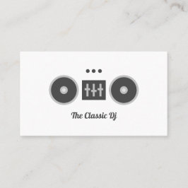 Tarjeta De Visita DJ escrito a mano con iconos de medios sociales
