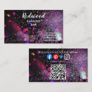 Tarjeta De Visita DJ fiesta planner glow disco disco karaoke Club Bu